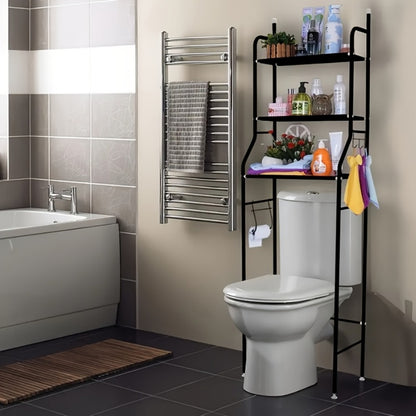 Over Toilet Storage Rack 3-Tier Modern Minimalist No Drill Includes Installation Tools for Toilet Paper Towels Bathroom Essentials Small Bathroom