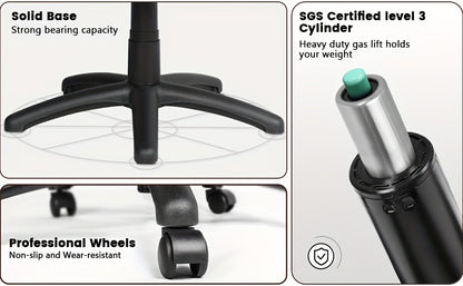 Home Office Desk Chair, 400LBS Big And Tall Managerial Executive Chair, High Back Computer Chair Gaming Chair, Ergonomic Adjustable Height Faux Leather Chair With Cushions Armrest, Heavy Duty Chair With Comfy Lumbar Support