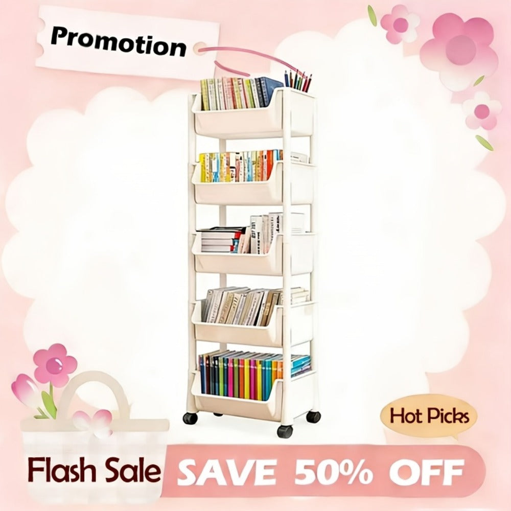 Multipurpose Rolling Storage Cart, File Cart & Storage Rack for Office, Kitchen, Bathroom, Garage, Bedroom & Outdoor Use, Available in Multiple Styles & Colors