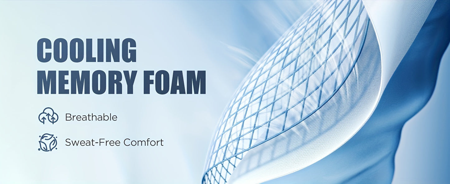 Novted Memory Foam Mattress Extra Large, Super Comfortable Mattress Cover, Breathable Soft Microfiber Protective Pad, Noiseless Mattress Cover, 8-21 Inch Deep Pocket,, Decorations for Home
