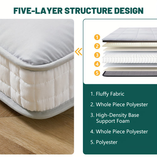 [Foldable & Portable] LILYPELLE Memory Foam Twin Mattress, Foldable & Portable Floor Mattress, Washable Sleeping Mat for Home, Camping, Travel & Guest Bed