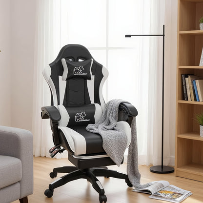1pc with Footrest/without Footrest Chair, Suitable for Adults And Teenagers, Featuring A Lumbar Support, And Fixed Armrests. An Ergonomic Seat, Home Office Settings, Modern Gaming Chairs, High-quality Padding, Suitable for Home And Office Use