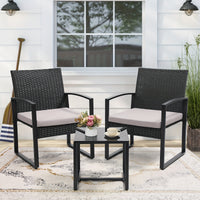 Black Rattan Gray Mat