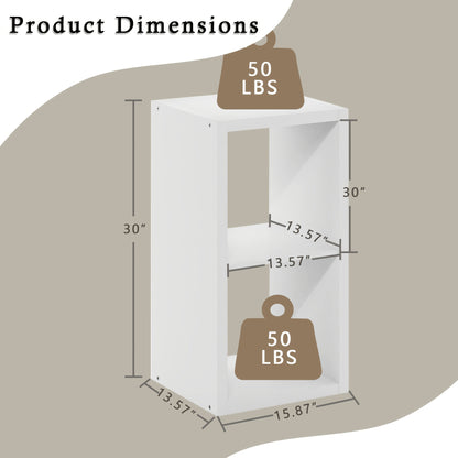2/3/4/6/8/9 Thick Frame Bookshelf, Open Back Panel Cube Storage Cabinet, Floor-standing Bookshelf With Anti-tip Kit, Wooden Open Display Rack For Living Room, Bedroom, Study, White/chocolate Open Bookshelf, With Open Back