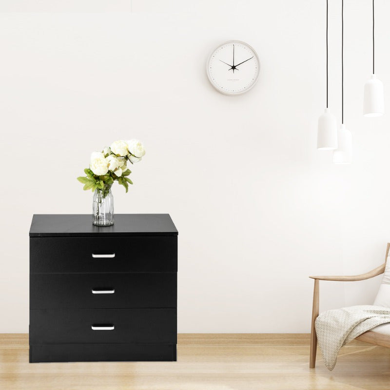 Storage Dresser with Drawers Organizer Closet Chest Modern White 3 Drawer Dresser for Bedroom, Living Room