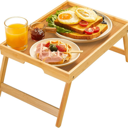 TV Tray Table Set – Adjustable Folding Table with 6 Height Levels & 3 Tilt Angles, 1-Pack or 2-Pack, for Couch, Bed, Dining & Restaurant Use