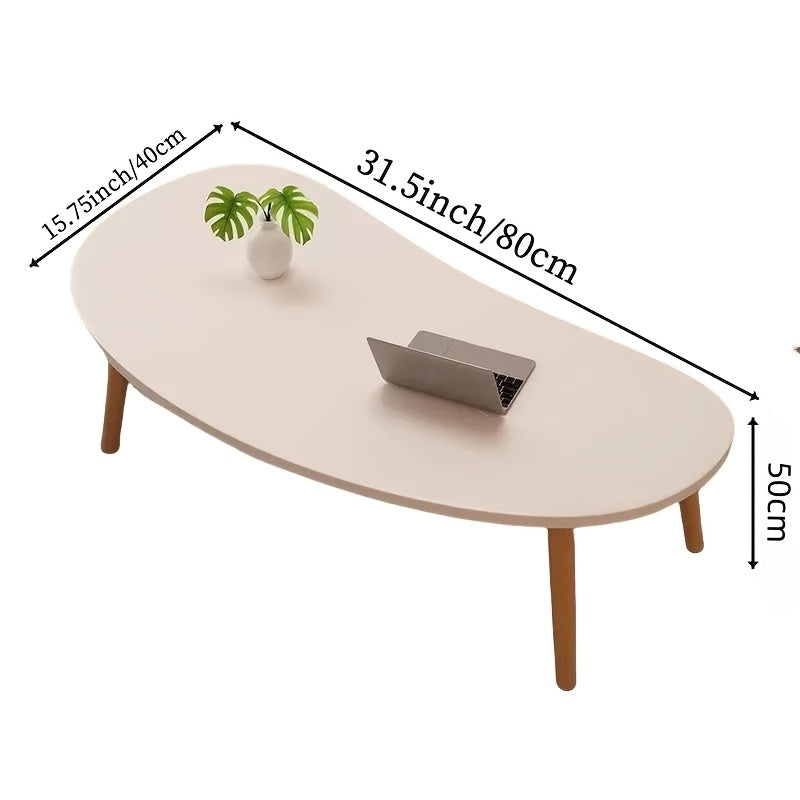 Modern Minimalist Solid Wood Coffee Table - Natural Wood Grain Stylish Tea Table for Living Room Small Apartments Versatile Decor Coffee Table Gift