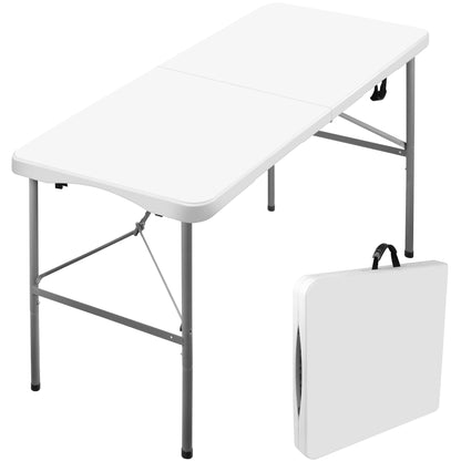 Folding Table, Lightweight Folding Table for Party, Dining, Barbecue, Board Game with Carrying Handle, Folding Locks - Mesas Para Fiestas