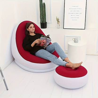 Nflatable Leisure Sofa - Portable Comfortable Lounge Chair, Suitable for Living Room, Office, Outdoor Picnicking and Camping, Foldable Design, Easy to Clean, Perfect for Home Decoration, Multi Functional Seating, Modern Leisure Lounge Chair