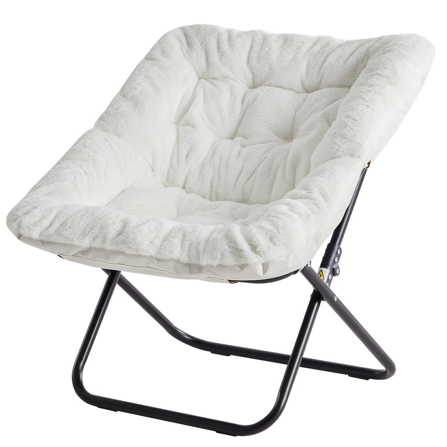 Square Moon Leisure Chair, Folding Portable Comfy Chair for Bedroom, Living Room, Reading, Relaxing, 450lbs Weight Capacity