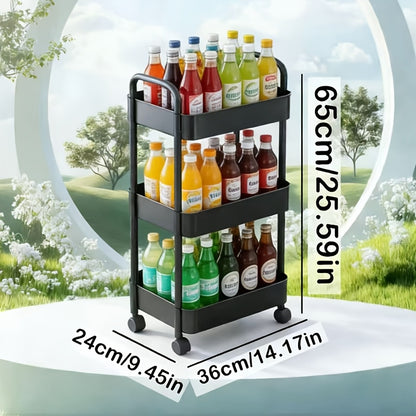 Multipurpose Rolling Storage Cart, File Cart & Storage Rack for Office, Kitchen, Bathroom, Garage, Bedroom & Outdoor Use, Available in Multiple Styles & Colors