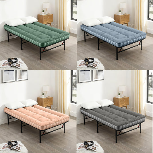Double-sized Rolled-up Folding Bed Topper, Suitable for Bed Frames, Bedrooms, Guest Rooms, Dormitories, RVS, Double/ Full-size/ Queen/ Extra-large Folding Bed Topper, Soft And Comfortable, Easy to Store, One Specification Is In Random Color.