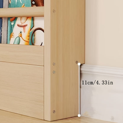 Creative Design, Ultra-Narrow Solid Wood Bookshelf, Bookcase, No Paint And Zero Formaldehyde, Wall-Mounted Bookshelf, Over-The-Door Bookshelf, Multi-Layer Shelf, Space-Saving