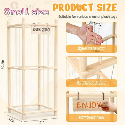 Spacious Doll Storage Shelf, Wooden Organizer, Easy Assembly, Space-Efficient, Elegant And Easy, Ideal for Game Rooms, Bedrooms, And Living Areas
