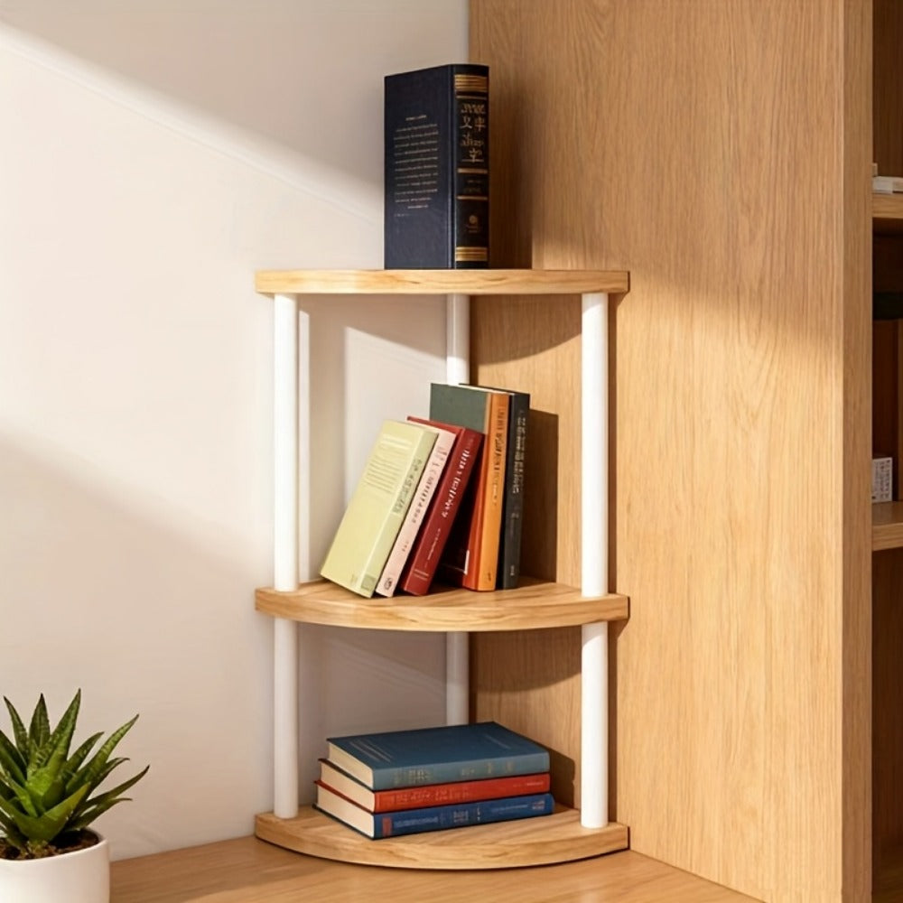 Corner Bookshelf 3/4/5/6 Tier Iron Shelving Unit, Freestanding Corner Storage Shelf for Living Room Bedroom Office, Modern Minimalist Heavy-Duty Space-Saving Decorative Corner Rack