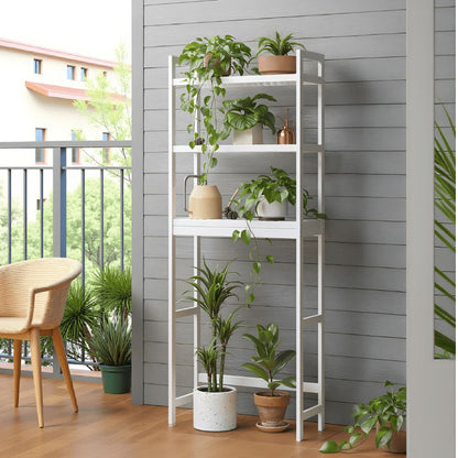 Three-Level Shelf Unit for Above The Toilet - Bathroom Organizer That Resists Rust with Adjustable Shelves | Space-Efficient Storage for Towels, Toilet Paper, And Tissues, Vertical Display for Toiletries & Convenient Access