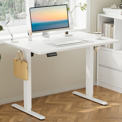 Standing Desk shown in the White, 40 x 24 option