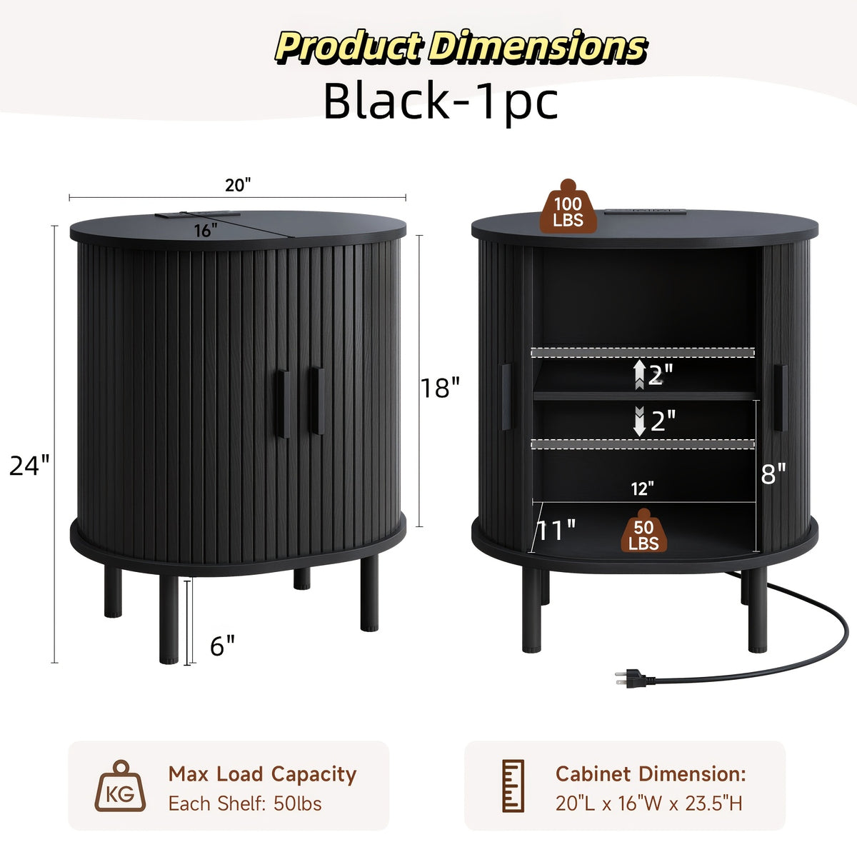 End Table shown in the Black-1pc option