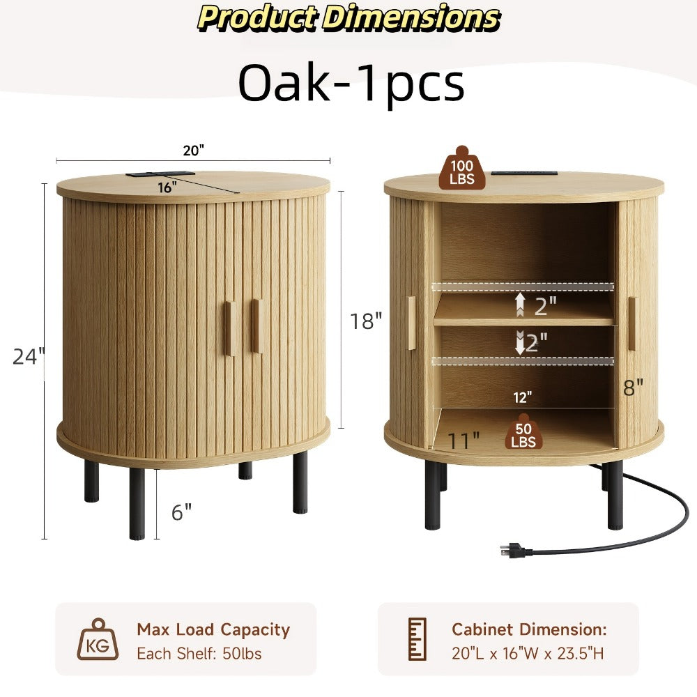 End Table with Charging Station for Work, Display, and Everyday Use in Living Room detail image - detail view 3