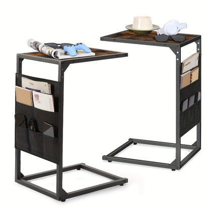 End Table with Storage Bag, Bedside Side Table for Living Room detail image - detail view 5