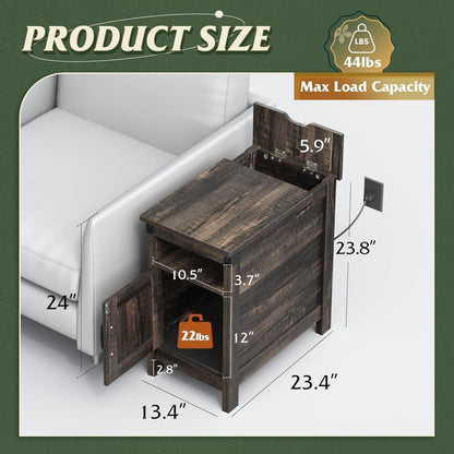 End Tables And Nightstands with Charging Station and Side Table for Living Room detail image - detail view 11