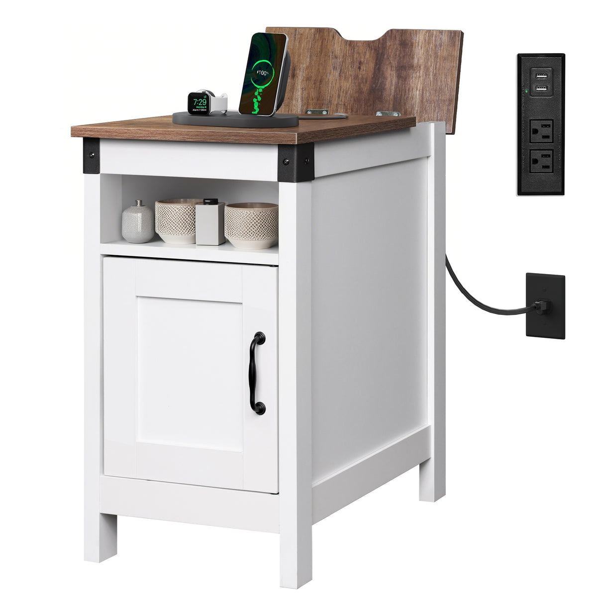 End Tables and Nightstands shown in the White option