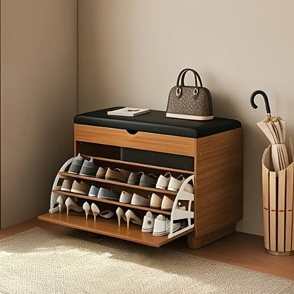 Entryway Bench shown in the Wood Color option