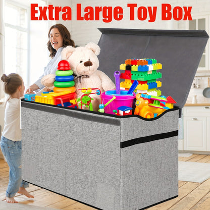 Extra-Large Kids Toy Storage Chest with Secure Lid for Organized Everyday Storage detail image - detail view 6
