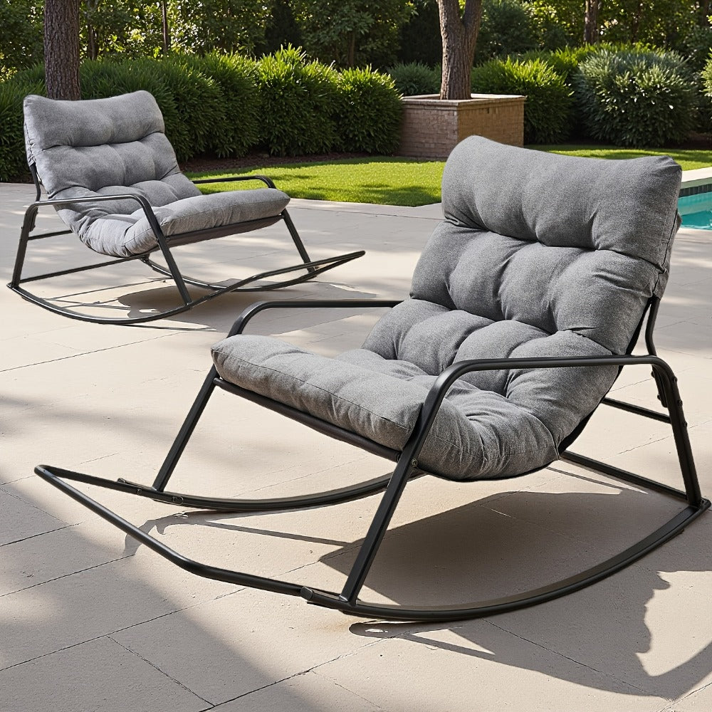 Extra-Large Outdoor Rocking Chair with Multiple Color Options for Patio detail image - detail view 17