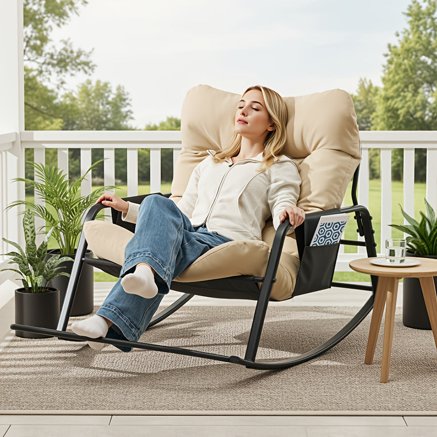 Outdoor Rocking Chair shown in the Khaki, 1pc option