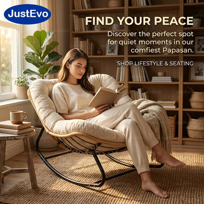 Recliner Chair, Extra Large Rocking Ergonomic Design Adjustable Headrest Cushioned Seat shown in the main product view
