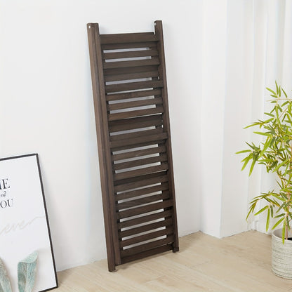 4-Tier Ladder Plant Stand Solid Wood Foldable, Paulownia Wood Display Shelf for Plants Garden Patio Balcony Living Room, Corner Shelf Storage Rack Bookshelf
