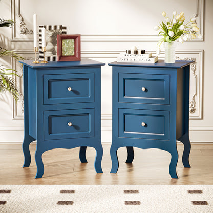 [Nightstand with Drawers] Bonnlo Nightstand for Bedrooms, Small Bed Side Table with Drawers for Small Spaces