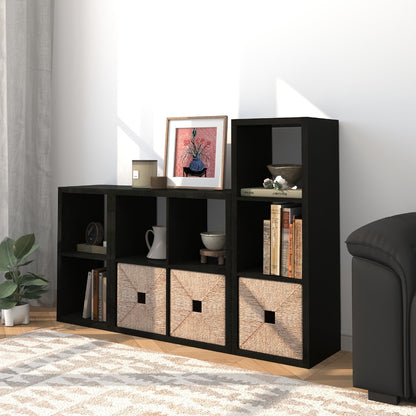 Cube Storage Bookshelf 2 3 4 6 8 9 Cube Open Display Cabinet Thick Frame Floor Standing Bookcase with Anti-Tip Kit for Living Room Bedroom Study, 4 Colors
