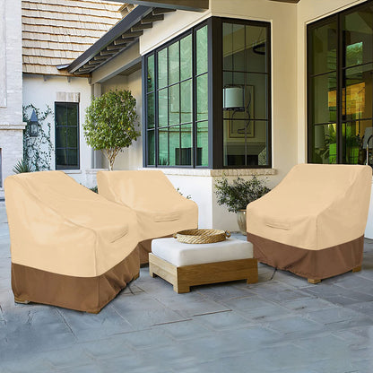 Heavy Duty Patio Chair Covers, Waterproof Oxford Fabric with PVC Coating, Dustproof Lawn Furniture Cover for Outdoor, Ideal for Garden and Veranda Use