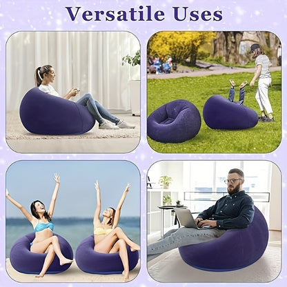 Inflatable Two-Part Spherical Couch, a Comfortable And Portable Lazy Chair, Ideal for Relaxation, Outdoor Camping, And Hiking