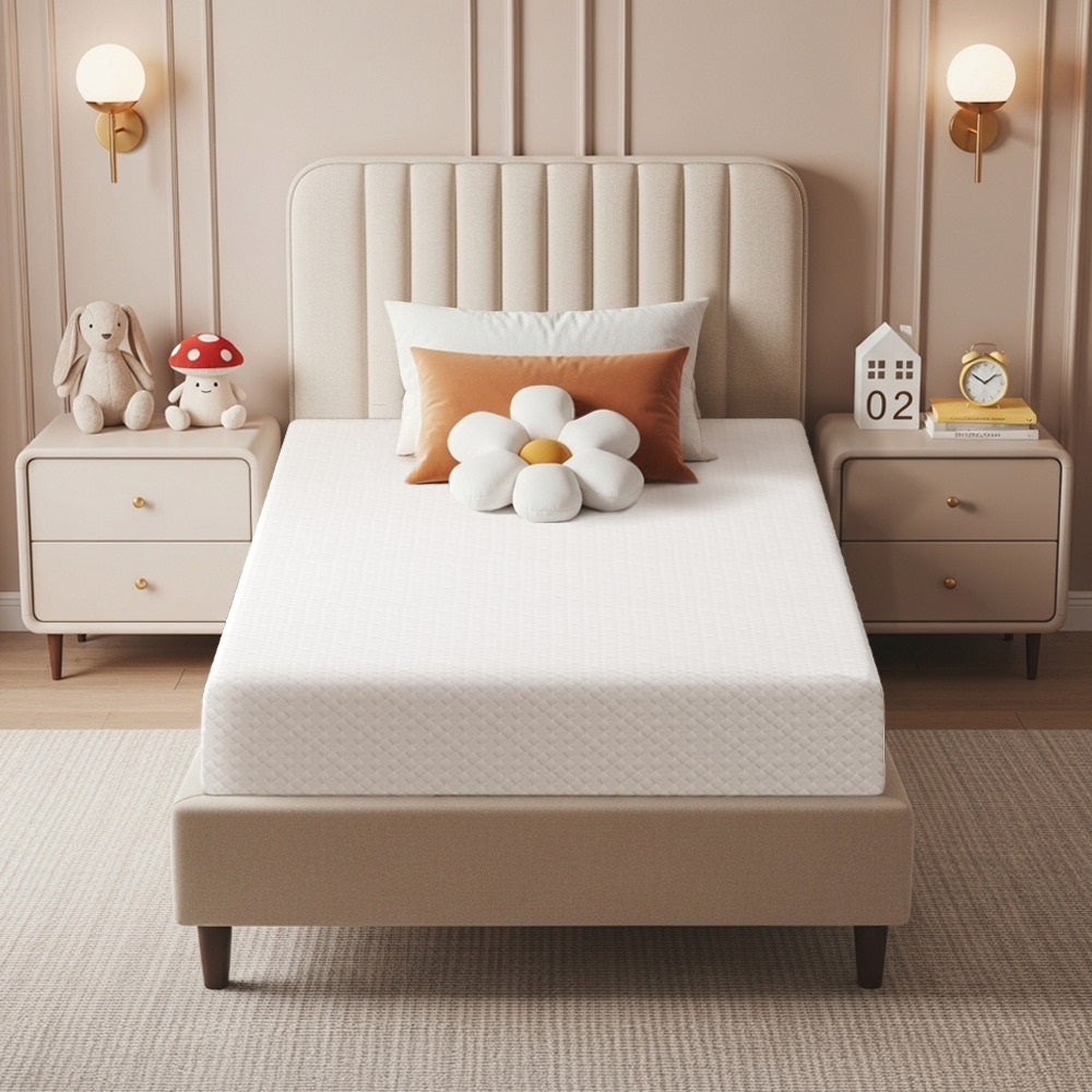 Costoffs 8/10/12in Gel Memory Foam Mattress, Medium Firm Bed with Green Tea Scent & 3-Layer Support for Dorm, Guest Room, Bunk Bed, Furniture for Home, Christmas Gift