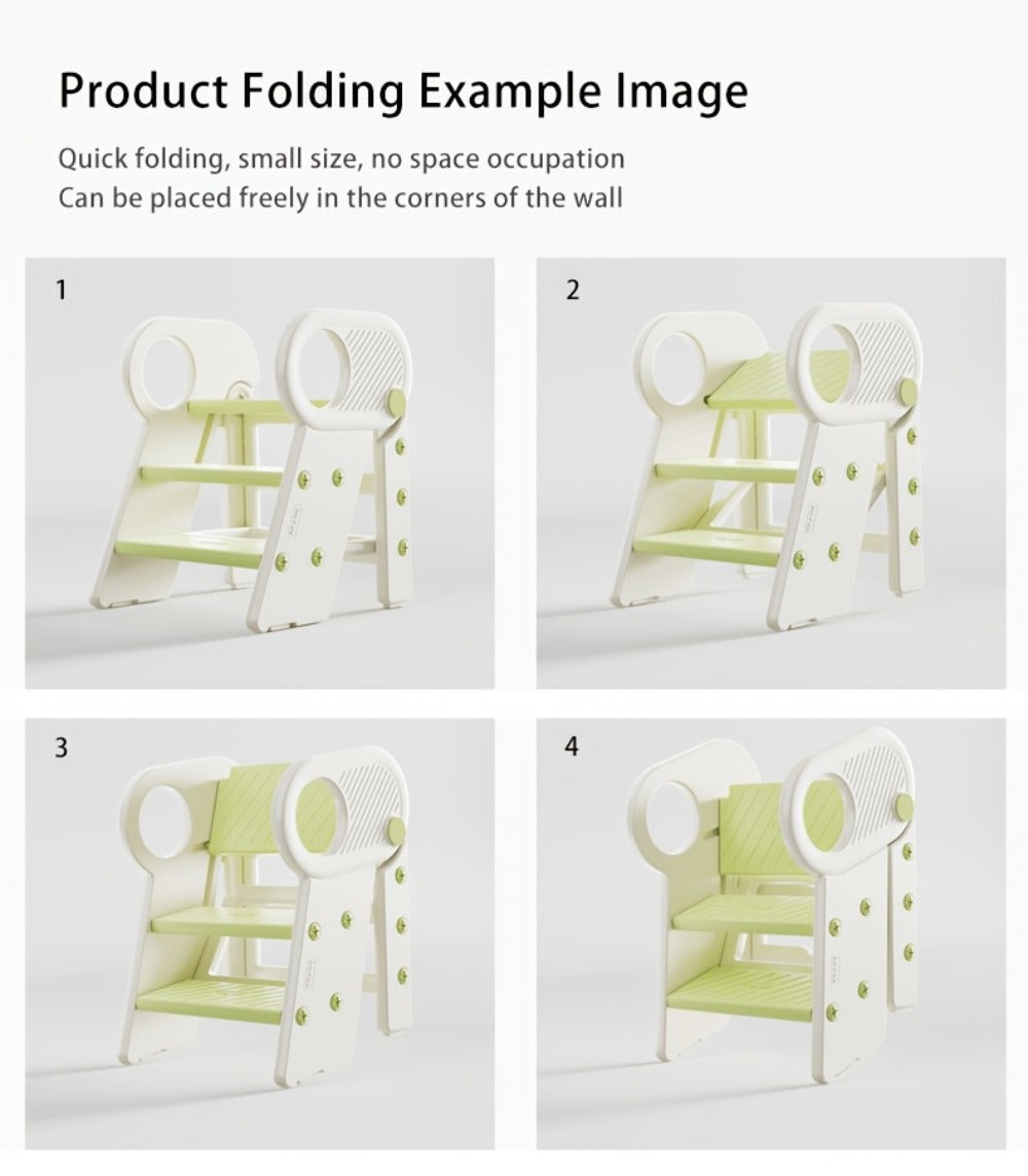 Kids Step Stool for Bathroom Sink Kitchen Counter, Adjustable 3 Step Stool for Toddler Toilet Potty Training Toilet Stool with Handles, Non-Slip Kids Step Ladder Learning Helper Tower