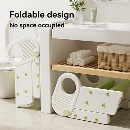 Kids Step Stool for Bathroom Sink Kitchen Counter, Adjustable 3 Step Stool for Toddler Toilet Potty Training Toilet Stool with Handles, Non-Slip Kids Step Ladder Learning Helper Tower