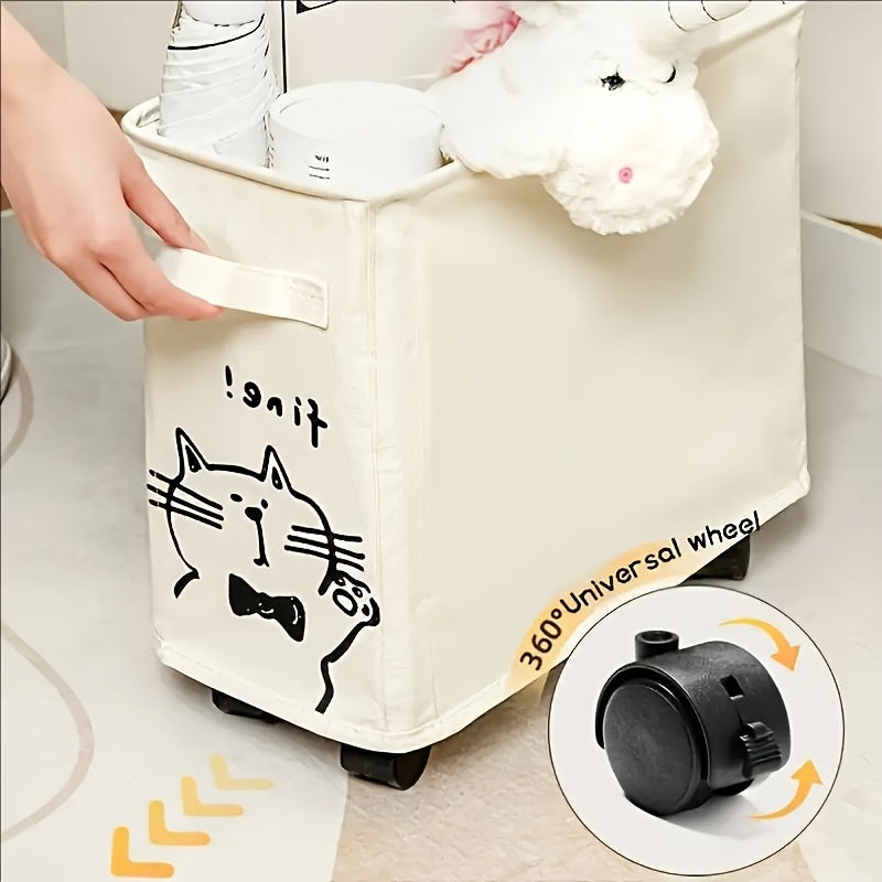 Multi-Functional Under-Desk Rolling Storage Cart with Wheels – Space-Saving Office Organizer, White & Black Options, Includes Removable Storage Frame for Kitchen, Dorm, and Apartment Use, Dorm Room Organizer, Spacesaving Design, Wheeled Base