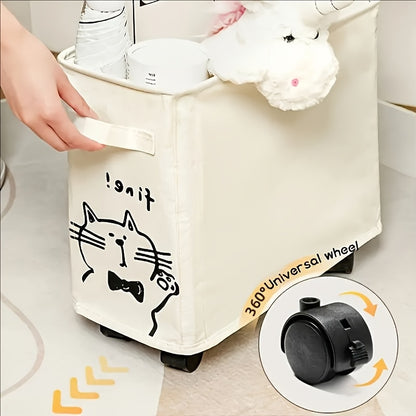 Multi-Functional Under-Desk Rolling Storage Cart with Wheels – Space-Saving Office Organizer, White & Black Options, Includes Removable Storage Frame for Kitchen, Dorm, and Apartment Use, Dorm Room Organizer, Spacesaving Design, Wheeled Base