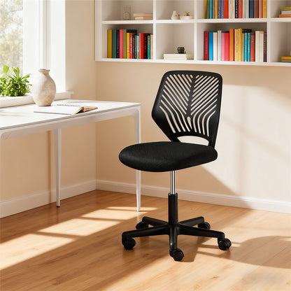 Costoffs Ergonomic Office Chair Armless Height Adjustable Swivel Task Chair with Lumbar Support for Home and Study, 300lb Weight Capacity, Black/Turquoise/Dark Gray/Rose red/Purple/Green/Blue, Christmas Gift