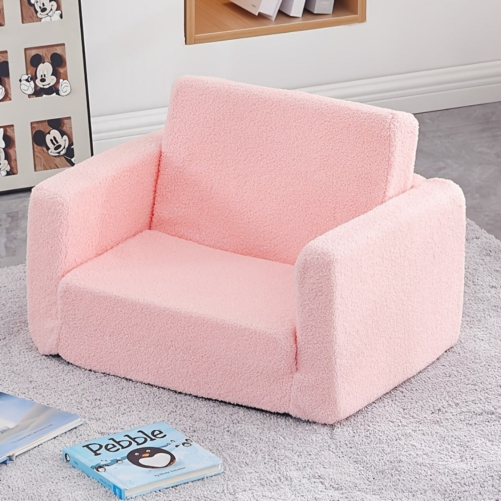 Tiita Kids' Convertible Couch, Sofa Bed Chairs, 2-In-1 Plush Chair for Children, Folding Sofas That Transform Into Loungers, Cozy Armrest Chair Bed Sofa for Boys Or Girls