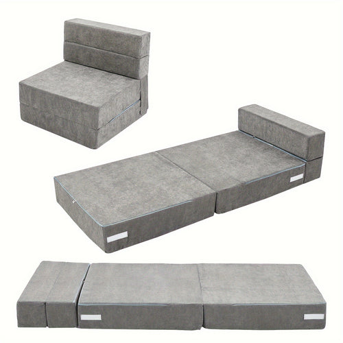 LILYPELLE Tri-Fold Sponge Mattress, Portable Folding Mattress, Convertible Chair Floor Sofa and Sleeping Mattress, Suitable for Floor, Camping, 63"×25.6"×6