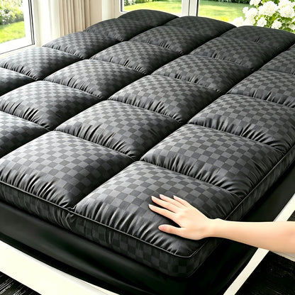 [Cooling Comfort Breathable] Queen Cooling Mattress Topper Suitable for Cooling Comfort Breathable Bed Cover, Soft Pillow Top Deep Pocket Mattress Pad Protector with Microfiber Cover, Machine Washable Temperature Regulation for Hot Sleepers, Layered