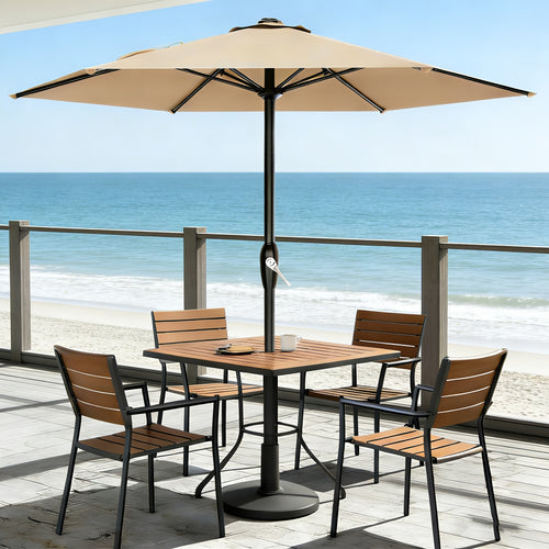 [UV Protection] 7.5' Umbrella Outdoor Patio, Pool Market Umbrella W/ 6 Fiberglass Ribs, Table Umbrella With Crank UV Protection For Porch, Deck, Yard, Garden