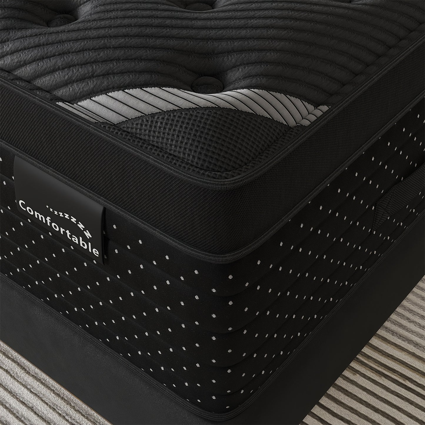 12/14 Inch Gel Memory Foam Hybrid Mattress Twin Full Queen King Sizes Mattress Bed In A Box, Euro Top Medium Firm for Back & Lumbar Support, Individual Pocket Spring Bed for Motion Isolation & Fiberglass Free