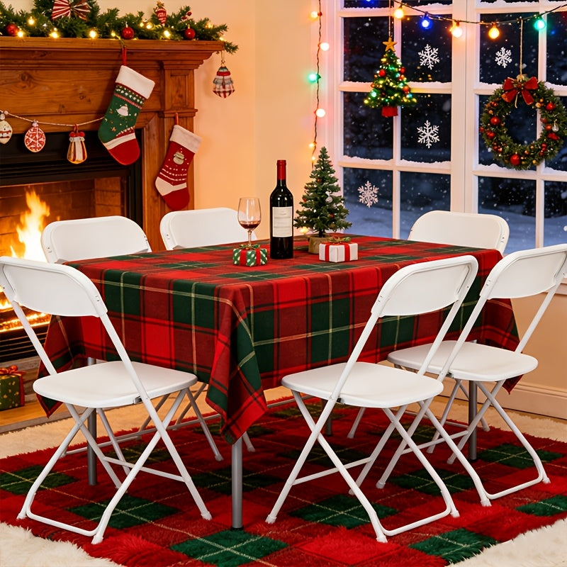 10/24/50 Pack White Folding Chairs – 350 Lbs Weight Capacity Reinforced Plastic Chairs, Steel Reinforced Frame, Commercial Grade Stackable Chairs, Suitable for Indoor And Outdoor, Weddings, Offices, Banquets, Restaurants, Parties
