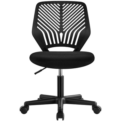Costoffs Ergonomic Office Chair Armless Height Adjustable Swivel Task Chair with Lumbar Support for Home and Study, 300lb Weight Capacity, Black/Turquoise/Dark Gray/Rose red/Purple/Green/Blue, Christmas Gift