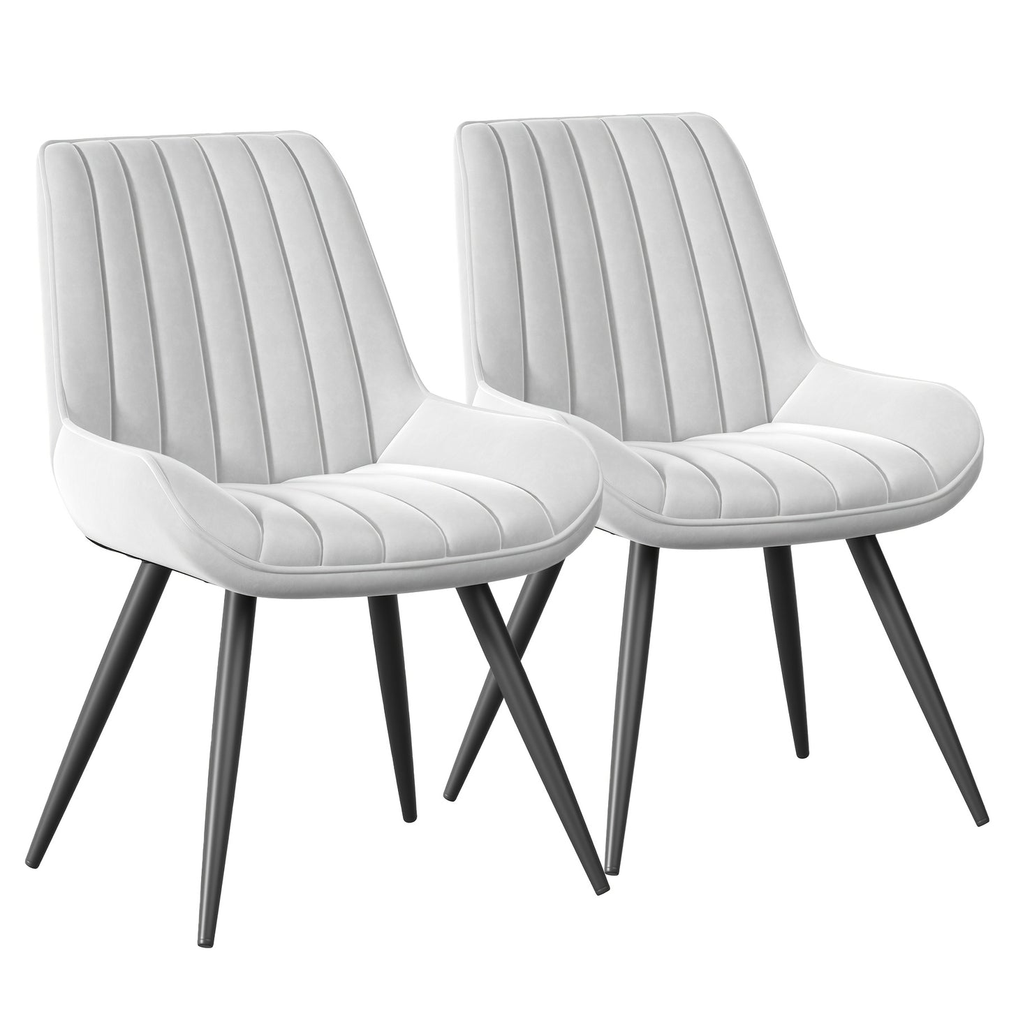 Modern Dining Chairs Set Of 2/4! Comfy Dining Room Chairs Reception Chair with Thick Cushions, Upholstered Fabric Kitchen Side Chairs with Metal Legs Suitable for Office Bar Kitchen Dining Room